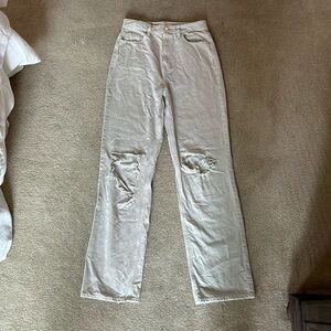 Ripped Light Tan 90’s Boyfriend Pacsun Jeans